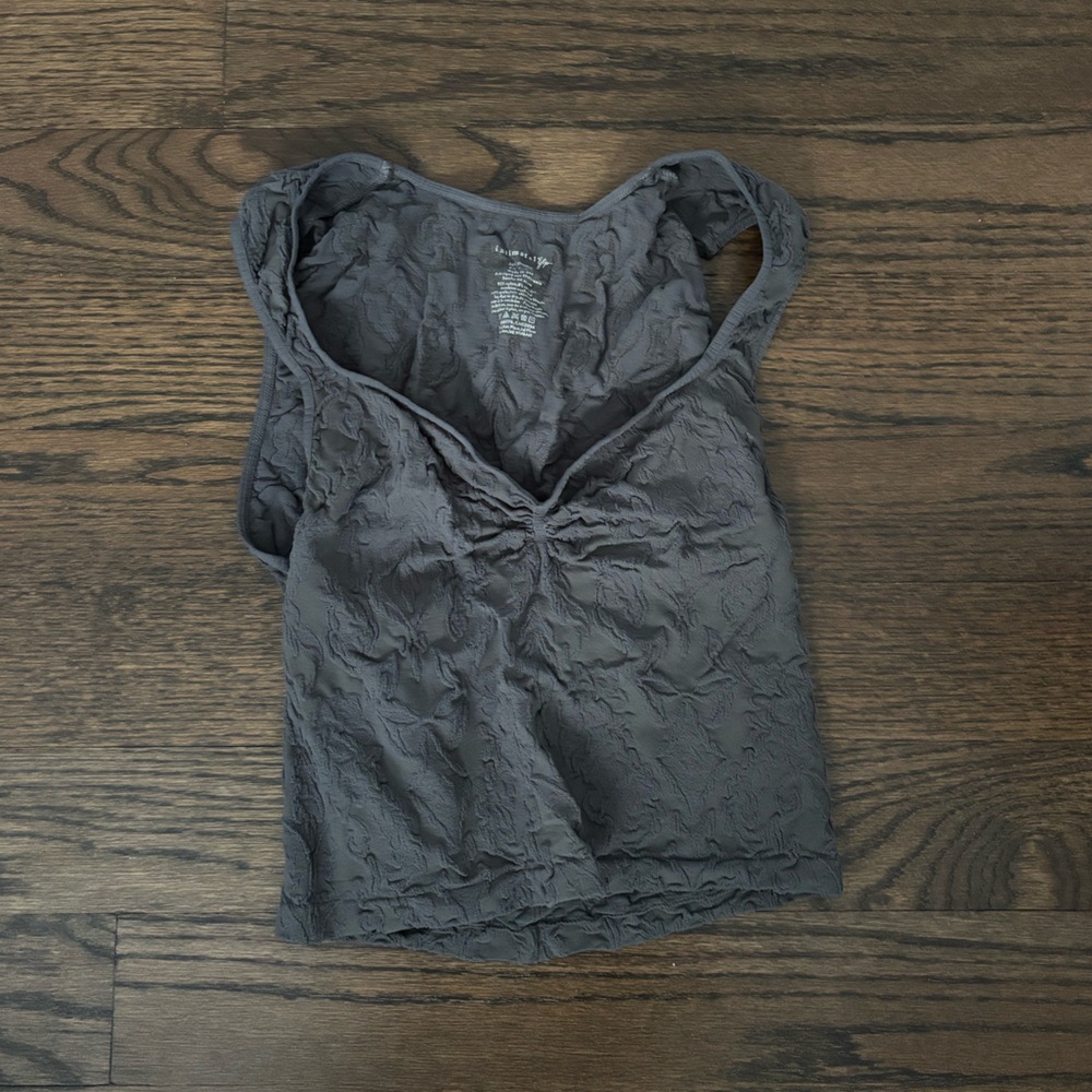 Free People Charcoal Textured Tank